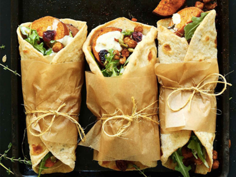 Wrap au poulet & Micropousses de pois